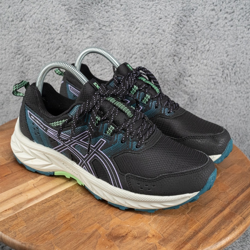 Asics Gel Venture 9 Womens Size 8 Running Shoes Black Lightweight Mesh‎